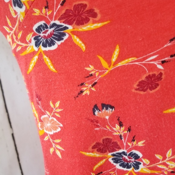 RUE21 Orange Off the Shoulders Knit Floral… - Picture 6 of 7